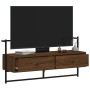 Oak brown engineered wood wall TV cabinet 100.5x30x51cm by vidaXL, TV Furniture - Ref: Foro24-833462, Price: 49,45 €, Discoun...