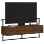 Oak brown engineered wood wall TV cabinet 100.5x30x51cm by vidaXL, TV Furniture - Ref: Foro24-833462, Price: 49,45 €, Discoun...