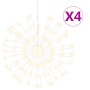 Star Christmas lights 4 pcs 140 LED warm white 17 cm by vidaXL, Christmas lights - Ref: Foro24-356220, Price: 41,64 €, Discou...