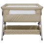 Cuna con colchón tela de lino gris taupe de vidaXL, Cunas y camas para niños - Ref: Foro24-10291, Precio: 152,23 €, Descuento: %