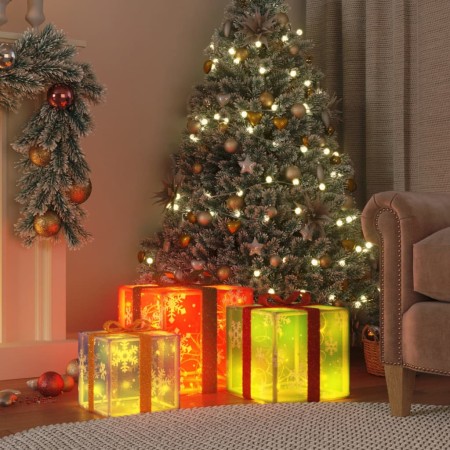 Beleuchtete Weihnachtsgeschenkboxen 3 Stück 64 warmweiße LEDs von vidaXL, Weihnachtsbeleuchtung - Ref: Foro24-356245, Preis: ...