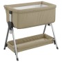 Cuna con colchón tela de lino gris taupe de vidaXL, Cunas y camas para niños - Ref: Foro24-10291, Precio: 152,23 €, Descuento: %