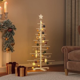 Christbaumschmuck aus Holz, massives Kiefernholz, 125 cm von vidaXL, Weihnachtsbäume - Ref: Foro24-357989, Preis: 48,99 €, Ra...