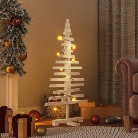 Árbol de Navidad de madera de adorno madera maciza pino 90 cm de vidaXL, Arboles de navidad - Ref: Foro24-357994, Precio: 39,...