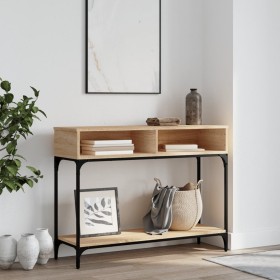 Sonoma oak engineered wood console table 100x30.5x75 cm by vidaXL, Side tables - Ref: Foro24-833389, Price: 66,38 €, Discount: %