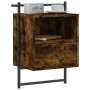 Wall bedside tables 2 units smoked oak 40x30x61 cm by vidaXL, Nightstands - Ref: Foro24-833438, Price: 48,47 €, Discount: %