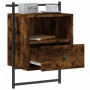 Wall bedside tables 2 units smoked oak 40x30x61 cm by vidaXL, Nightstands - Ref: Foro24-833438, Price: 48,47 €, Discount: %