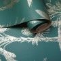 DUTCH WALLCOVERINGS Teal and Silver Tropical Tree Wallpaper by DUTCH WALLCOVERINGS, Painted paper - Ref: Foro24-437419, Price...