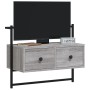 Wall-mounted TV stand in gray Sonoma engineered wood, 60.5x30x51 cm by vidaXL, TV Furniture - Ref: Foro24-833456, Price: 39,1...