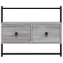 Mueble TV de pared madera ingeniería gris Sonoma 60,5x30x51 cm de vidaXL, Muebles TV - Ref: Foro24-833456, Precio: 39,17 €, D...