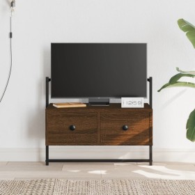 Oak brown engineered wood wall TV cabinet 60.5x30x51 cm by vidaXL, TV Furniture - Ref: Foro24-833457, Price: 39,58 €, Discoun...