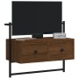 Oak brown engineered wood wall TV cabinet 60.5x30x51 cm by vidaXL, TV Furniture - Ref: Foro24-833457, Price: 39,64 €, Discoun...