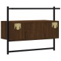 Mueble TV de pared madera ingeniería marrón roble 60,5x30x51 cm de vidaXL, Muebles TV - Ref: Foro24-833457, Precio: 39,58 €, ...