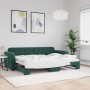 Dark green velvet trundle sofa bed 80x200 cm by vidaXL, Beds and slatted bases - Ref: Foro24-3196924, Price: 307,99 €, Discou...