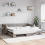 Trundle sofa bed taupe gray fabric 90x200 cm by vidaXL, Beds and slatted bases - Ref: Foro24-3197429, Price: 316,33 €, Discou...