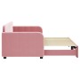 Pink velvet trundle sofa bed 80x200 cm by vidaXL, Beds and slatted bases - Ref: Foro24-3196925, Price: 278,18 €, Discount: %