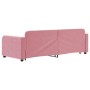 Pink velvet trundle sofa bed 80x200 cm by vidaXL, Beds and slatted bases - Ref: Foro24-3196925, Price: 278,18 €, Discount: %