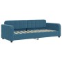 Blue velvet trundle sofa bed 80x200 cm by vidaXL, Beds and slatted bases - Ref: Foro24-3196921, Price: 305,99 €, Discount: %