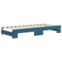 Blue velvet trundle sofa bed 80x200 cm by vidaXL, Beds and slatted bases - Ref: Foro24-3196921, Price: 305,99 €, Discount: %