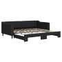 Trundle sofa bed black fabric 90x190 cm by vidaXL, Beds and slatted bases - Ref: Foro24-3197438, Price: 295,99 €, Discount: %