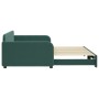 Dark green velvet trundle sofa bed 100x200 cm by vidaXL, Beds and slatted bases - Ref: Foro24-3196938, Price: 315,99 €, Disco...