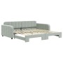 Sofá cama nido terciopelo gris claro 100x200 cm de vidaXL, Camas y somieres - Ref: Foro24-3196936, Precio: 308,44 €, Descuent...