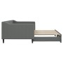 Sofá cama nido tela gris oscuro 90x200 cm de vidaXL, Camas y somieres - Ref: Foro24-3197427, Precio: 300,75 €, Descuento: %