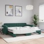 Sofá cama nido terciopelo verde oscuro 90x200 cm de vidaXL, Camas y somieres - Ref: Foro24-3196931, Precio: 274,63 €, Descuen...