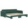 Sofá cama nido terciopelo verde oscuro 90x200 cm de vidaXL, Camas y somieres - Ref: Foro24-3196931, Precio: 274,63 €, Descuen...