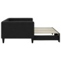 Black fabric trundle sofa bed 90x200 cm by vidaXL, Beds and slatted bases - Ref: Foro24-3196580, Price: 270,99 €, Discount: %