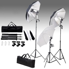 Studio lighting kit tripods and umbrellas 24 watts by vidaXL, Flashes and studio lighting - Ref: Foro24-190041, Price: 105,73...