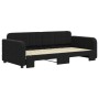 Black velvet trundle sofa bed 90x190 cm by vidaXL, Beds and slatted bases - Ref: Foro24-3196944, Price: 292,99 €, Discount: %