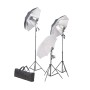 Kit de iluminación de estudio trípodes y sombrillas 24 vatios de vidaXL, Flashes e iluminaciones de estudio - Ref: Foro24-190...