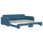 Sofá cama nido terciopelo azul 100x200 cm de vidaXL, Camas y somieres - Ref: Foro24-3196935, Precio: 286,10 €, Descuento: %