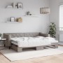 Sofá cama nido tela gris taupe 80x200 cm de vidaXL, Camas y somieres - Ref: Foro24-3197424, Precio: 269,73 €, Descuento: %