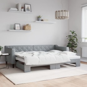 Sofá cama nido tela gris claro 80x200 cm de vidaXL, Camas y somieres - Ref: Foro24-3197421, Precio: 264,82 €, Descuento: %