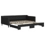 Sofá cama nido tela negro 100x200 cm de vidaXL, Camas y somieres - Ref: Foro24-3197433, Precio: 312,34 €, Descuento: %