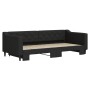 Black fabric trundle sofa bed 90x200 cm by vidaXL, Beds and slatted bases - Ref: Foro24-3197428, Price: 271,67 €, Discount: %