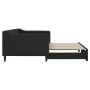 Black fabric trundle sofa bed 90x200 cm by vidaXL, Beds and slatted bases - Ref: Foro24-3197428, Price: 271,67 €, Discount: %