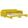 Sofá cama nido terciopelo amarillo 90x200 cm de vidaXL, Camas y somieres - Ref: Foro24-3196934, Precio: 319,71 €, Descuento: %