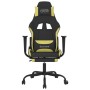 Silla gaming con reposapiés tela verde claro y negro de vidaXL, Sillones para videojuegos - Ref: Foro24-3143728, Precio: 130,...