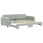 Sofá cama nido terciopelo gris claro 90x200 cm de vidaXL, Camas y somieres - Ref: Foro24-3196929, Precio: 294,19 €, Descuento: %