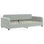 Sofá cama nido terciopelo gris claro 90x200 cm de vidaXL, Camas y somieres - Ref: Foro24-3196929, Precio: 294,19 €, Descuento: %