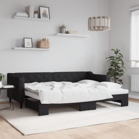 Sofá cama nido tela negro 80x200 cm de vidaXL, Camas y somieres - Ref: Foro24-3197423, Precio: 295,99 €, Descuento: %