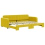 Yellow velvet trundle sofa bed 80x200 cm by vidaXL, Beds and slatted bases - Ref: Foro24-3196927, Price: 292,99 €, Discount: %