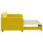 Yellow velvet trundle sofa bed 80x200 cm by vidaXL, Beds and slatted bases - Ref: Foro24-3196927, Price: 292,99 €, Discount: %