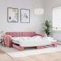 Sofá cama nido terciopelo rosa 100x200 cm de vidaXL, Camas y somieres - Ref: Foro24-3196939, Precio: 286,10 €, Descuento: %