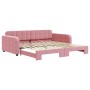 Sofá cama nido terciopelo rosa 100x200 cm de vidaXL, Camas y somieres - Ref: Foro24-3196939, Precio: 286,10 €, Descuento: %