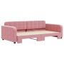 Sofá cama nido terciopelo rosa 100x200 cm de vidaXL, Camas y somieres - Ref: Foro24-3196939, Precio: 286,10 €, Descuento: %