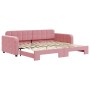 Sofá cama nido terciopelo rosa 90x200 cm de vidaXL, Camas y somieres - Ref: Foro24-3196932, Precio: 275,23 €, Descuento: %